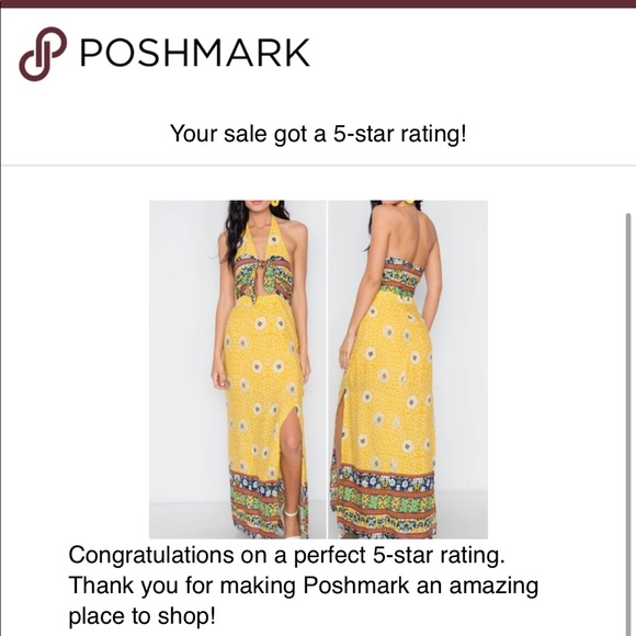 YELLOW FLORAL PAISLEY PRINT SITE SLITS MAXI DRES - Picture 6 of 6